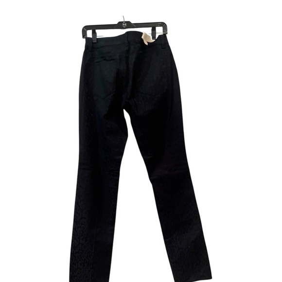 Ann Taylor Jeans Women Size 6 Tall Black Cheetah Modern Fit Slim Leg NWT - Picture 2 of 13